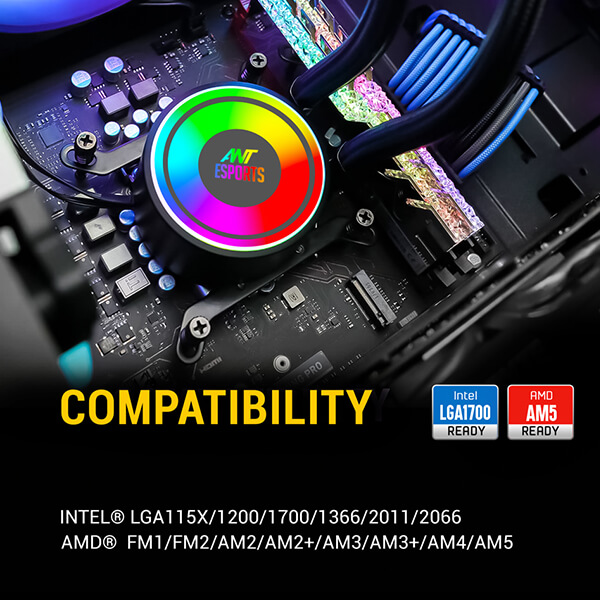 Ant Esports ICE-240 ARGB 240mm CPU Liquid Cooler